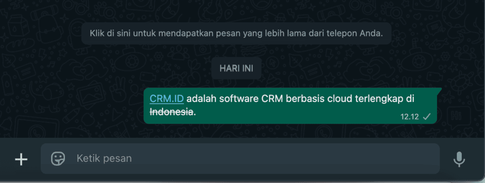 cara tulisan miring di wa