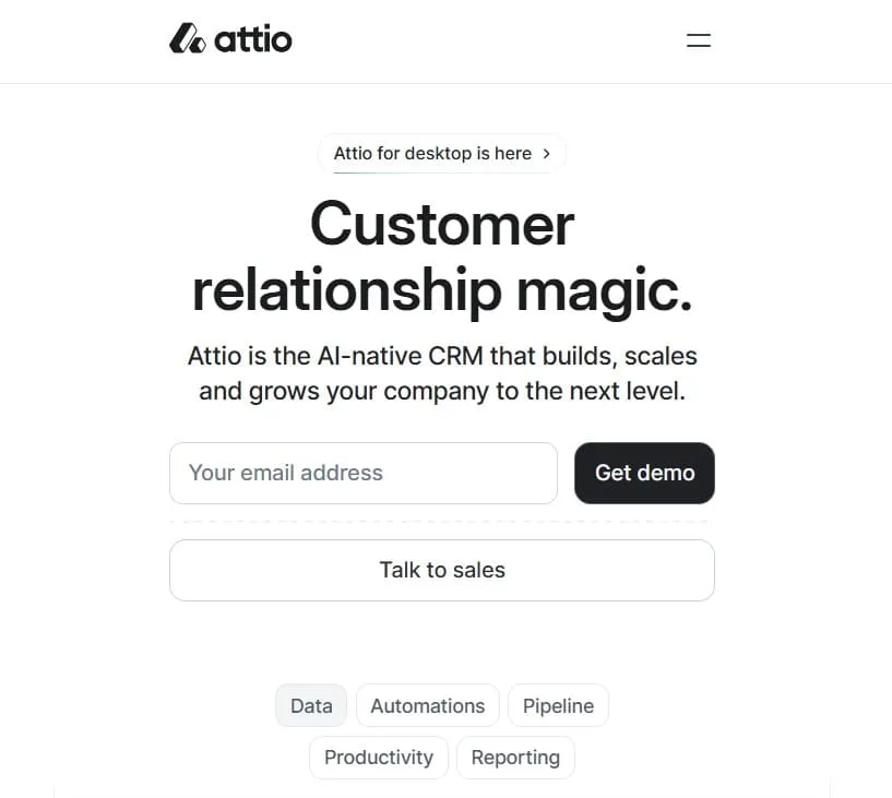 aplikasi crm sales attio