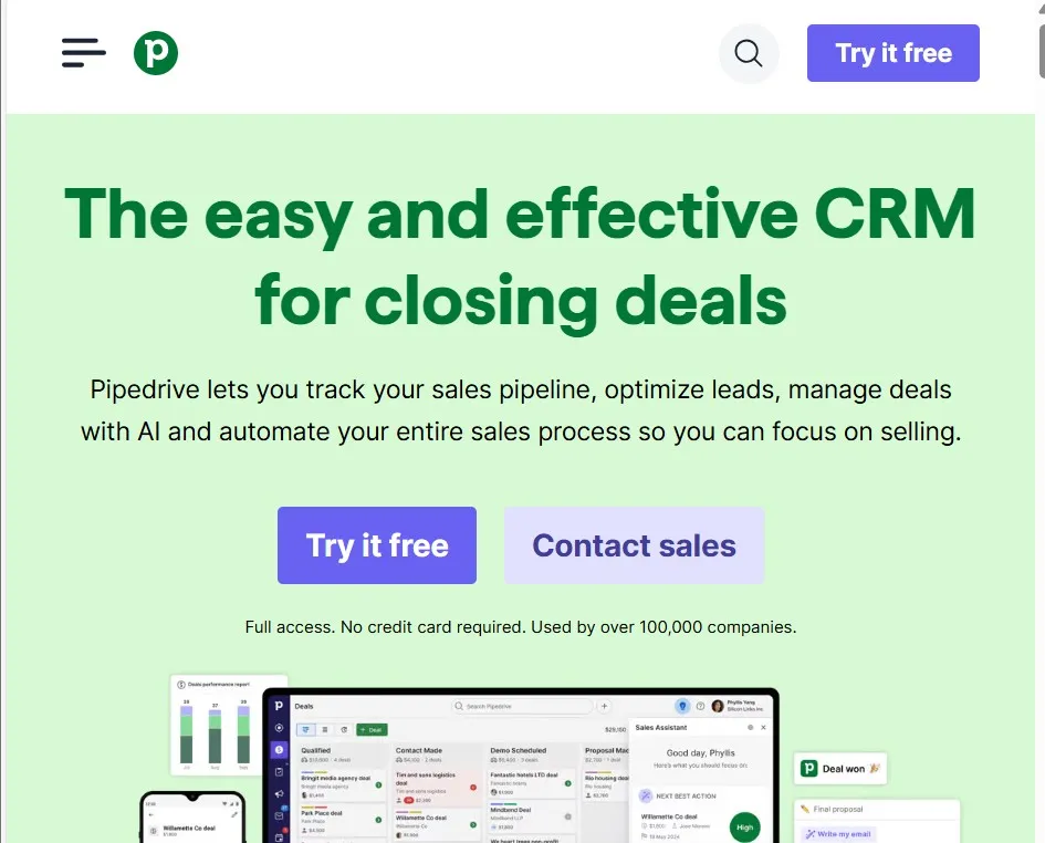 aplikasi crm terbaik pipedrive