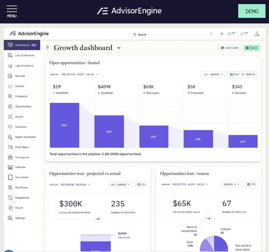 aplikasi crm industri keuangan advisorengine