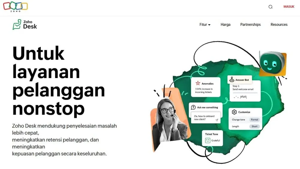 aplikasi crm customer service zoho desk