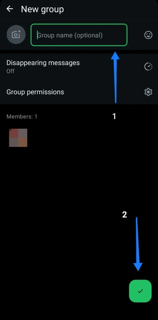 cara membuat dan mengelola grup WhatsApp (langkah 3)