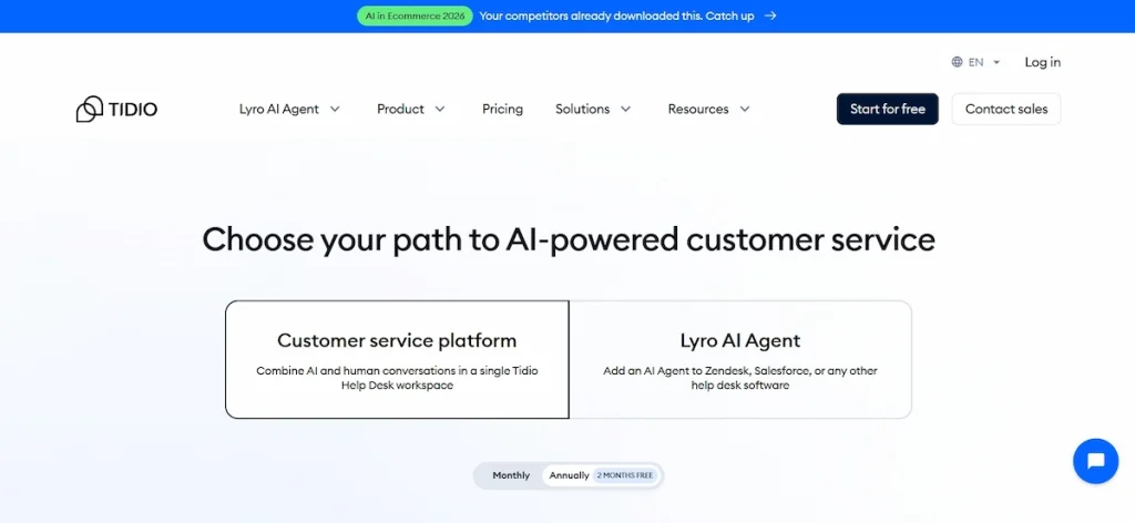 Aplikasi Customer Service - Tidio