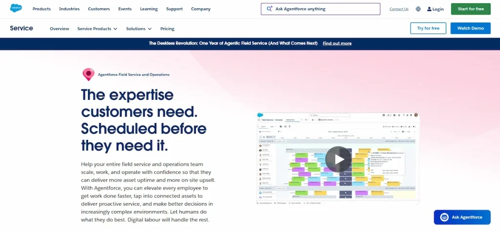 Salesforce Field Service (Aplikasi Sales Lapangan Pipedrive)