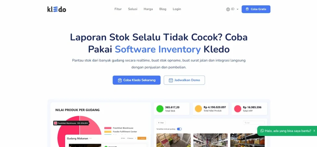 Aplikasi Manajemen Inventaris dan Stok (Software Inventory Kledo)