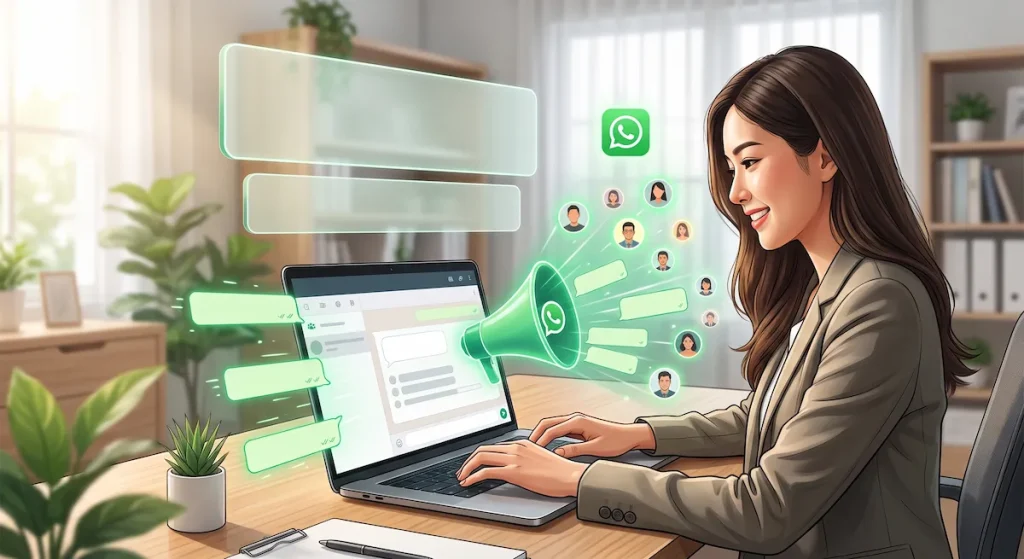 Cara Broadcast di WhatsApp Business Web
