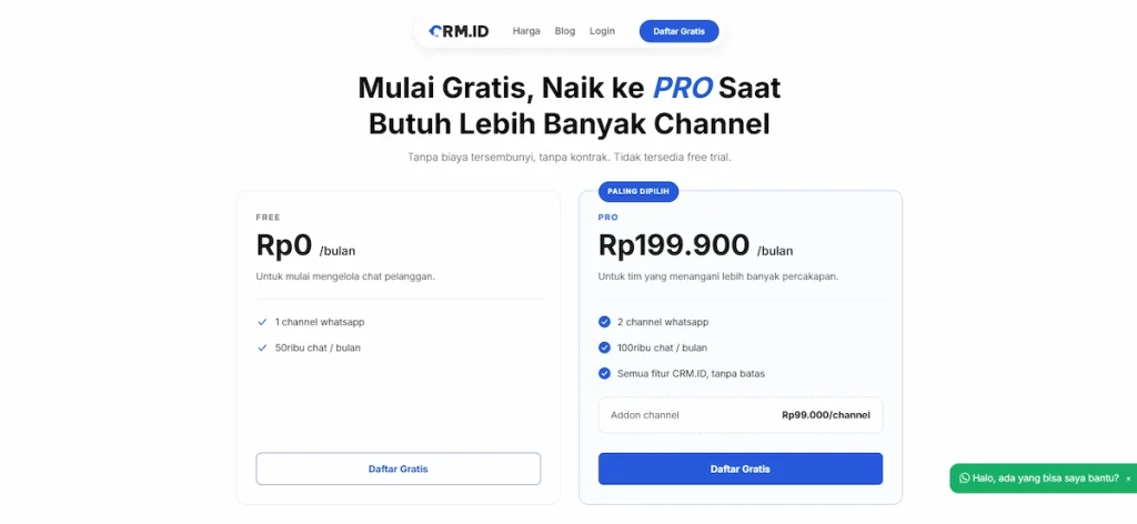 CRM.ID - harga dan fitur