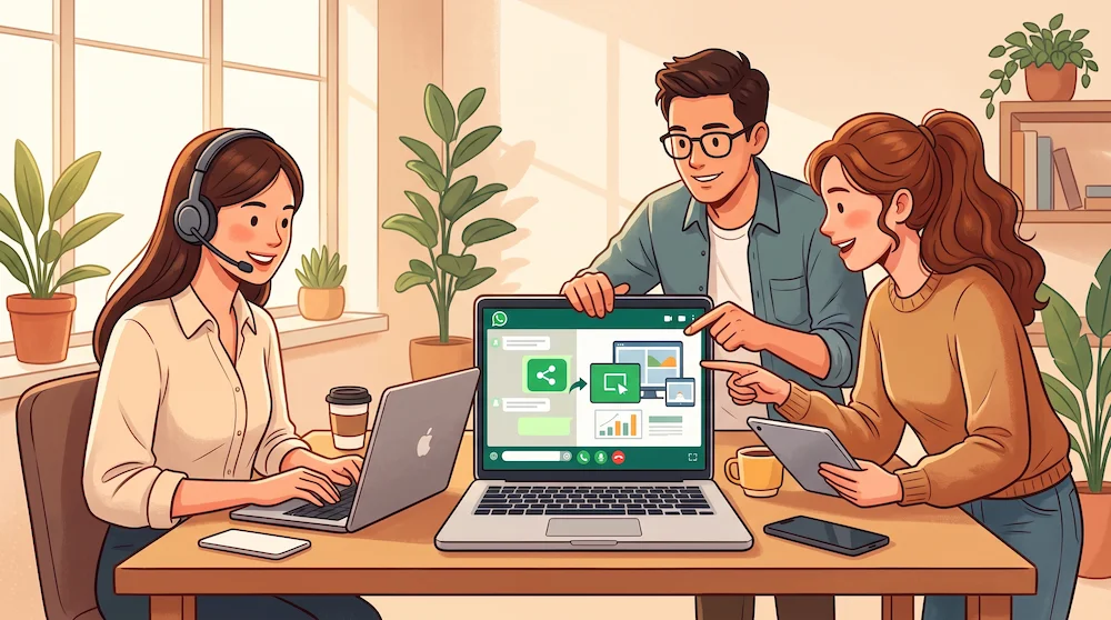 Share Screen WhatsApp untuk Tim Customer Service, Sales, dan Marketing