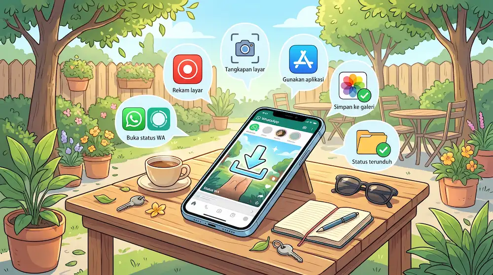 Cara Download Status WA di iPhone