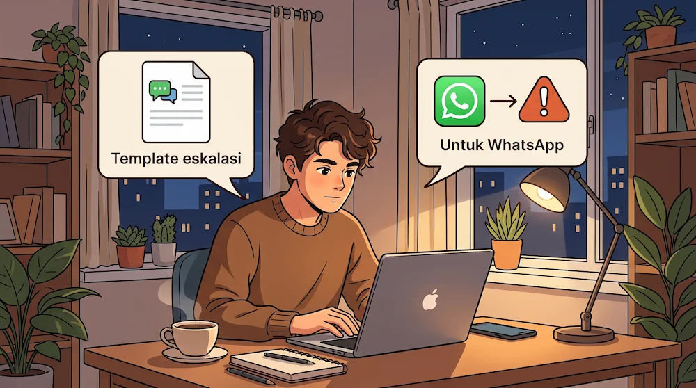 Contoh Template Eskalasi Penanganan untuk WhatsApp