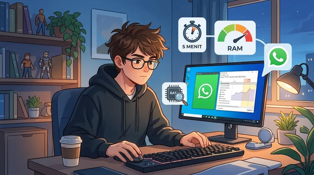 Pengecekan Beban RAM untuk WhatsApp Desktop dalam 5 Menit