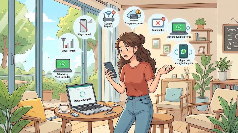 WhatsApp Web dan Telepon WA yang Menghubungkan Terus